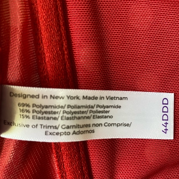 Adore Me Vivian Contour Red White Polka Dot underwire Bikini Swim Top. Sz 44DDD - Picture 15 of 15